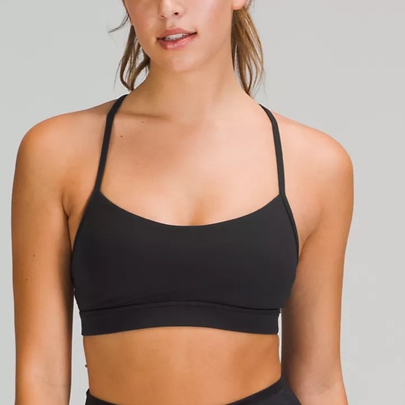 Lululemon black sports bra- Flow Nulu Bra- Size 12 New - Picture 1 of 6